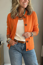 Casual Lapel Pocket Solid Color Jacket