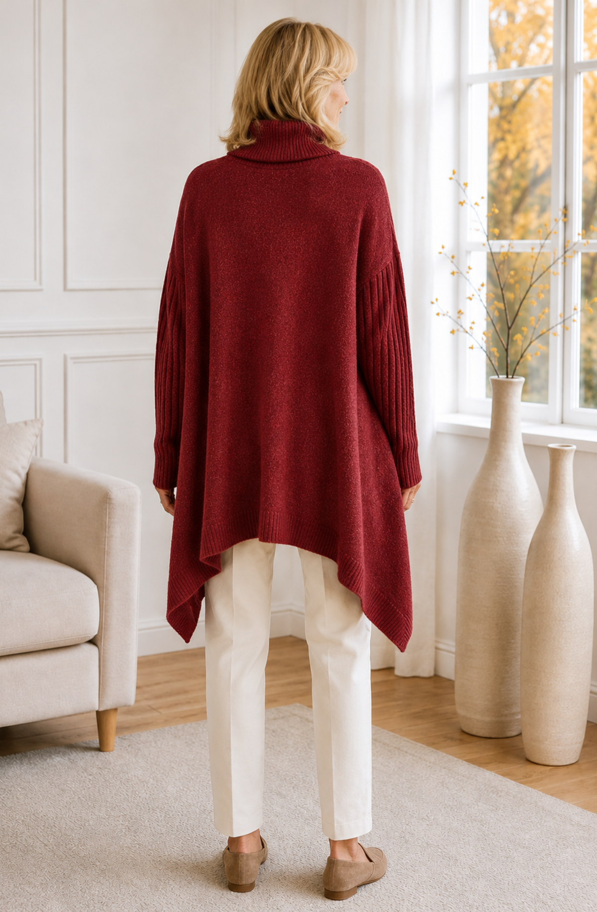 Elowen™ Asymmetrical Turtleneck Sweater
