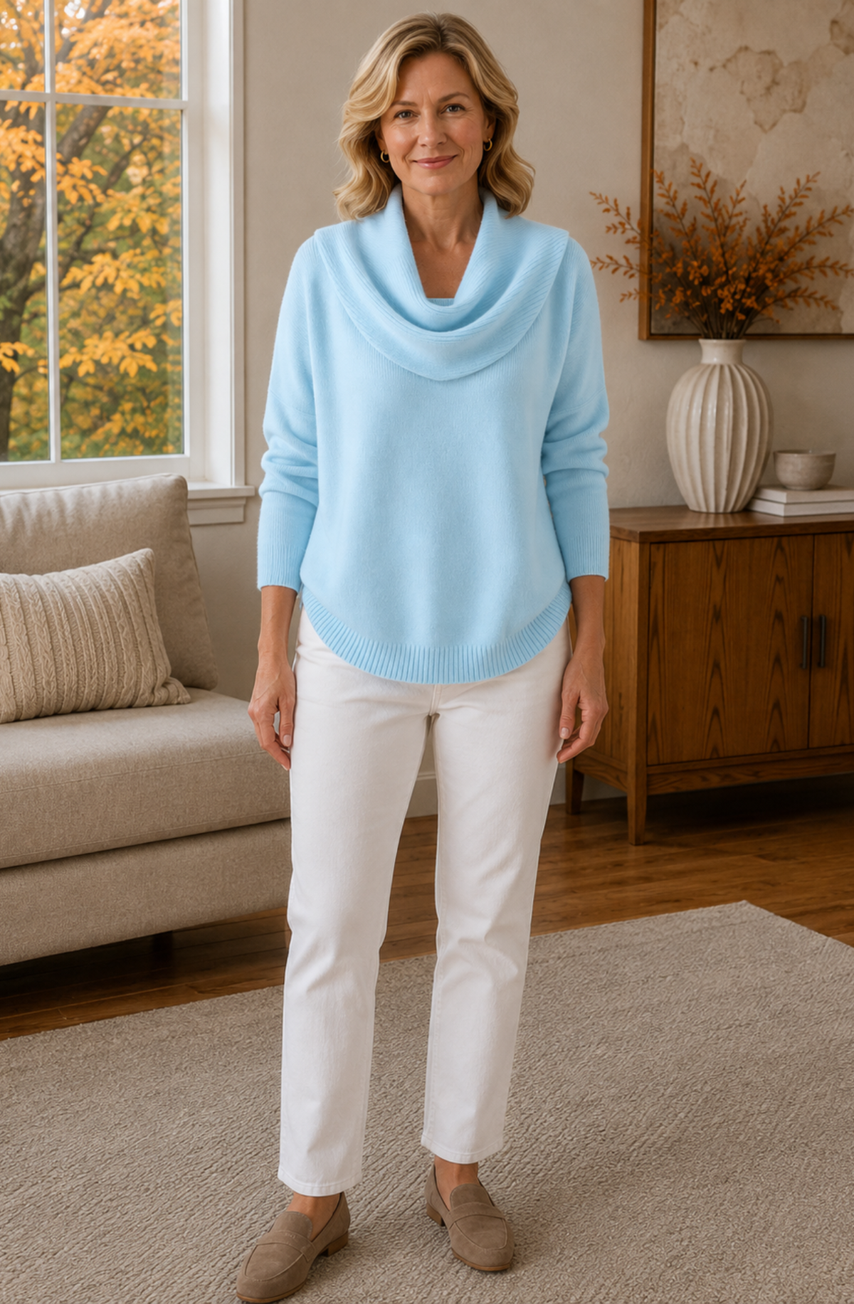 Solène™ Draped Cowl Neck Sweater