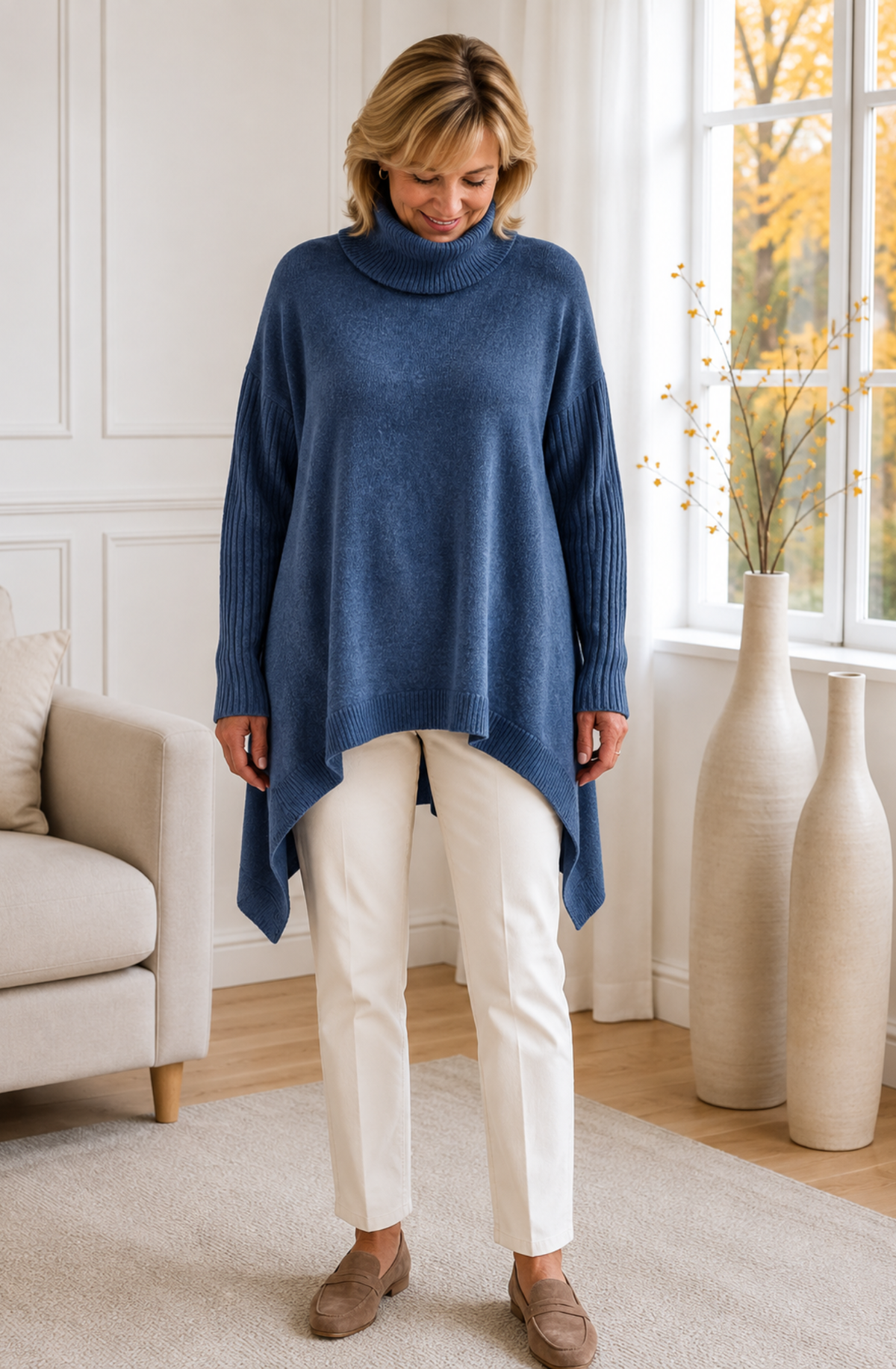 Elowen™ Asymmetrical Turtleneck Sweater