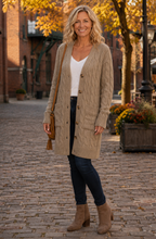 Charlotte™ Cable Knit Long Cardigan