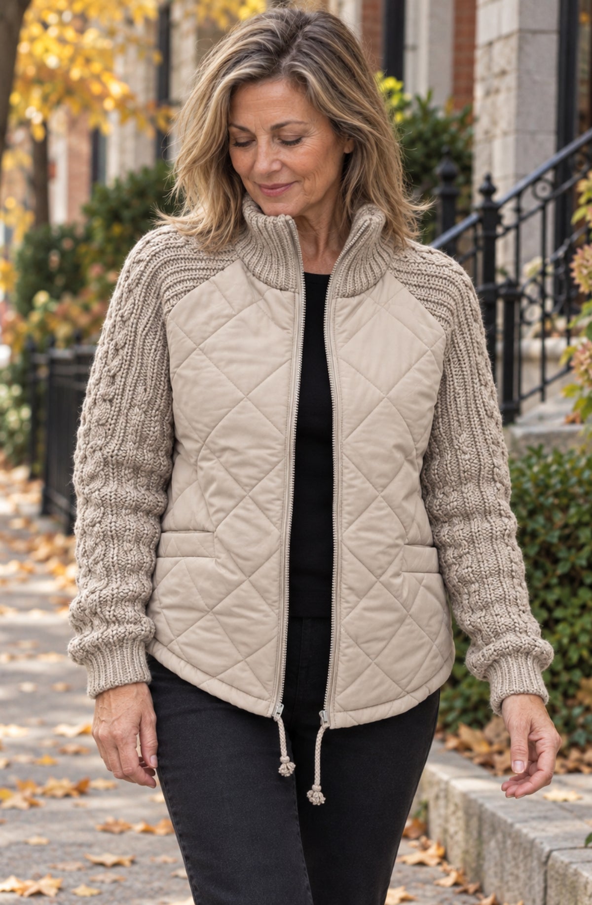 Sienna™ Quilted Knit Zip Jacket