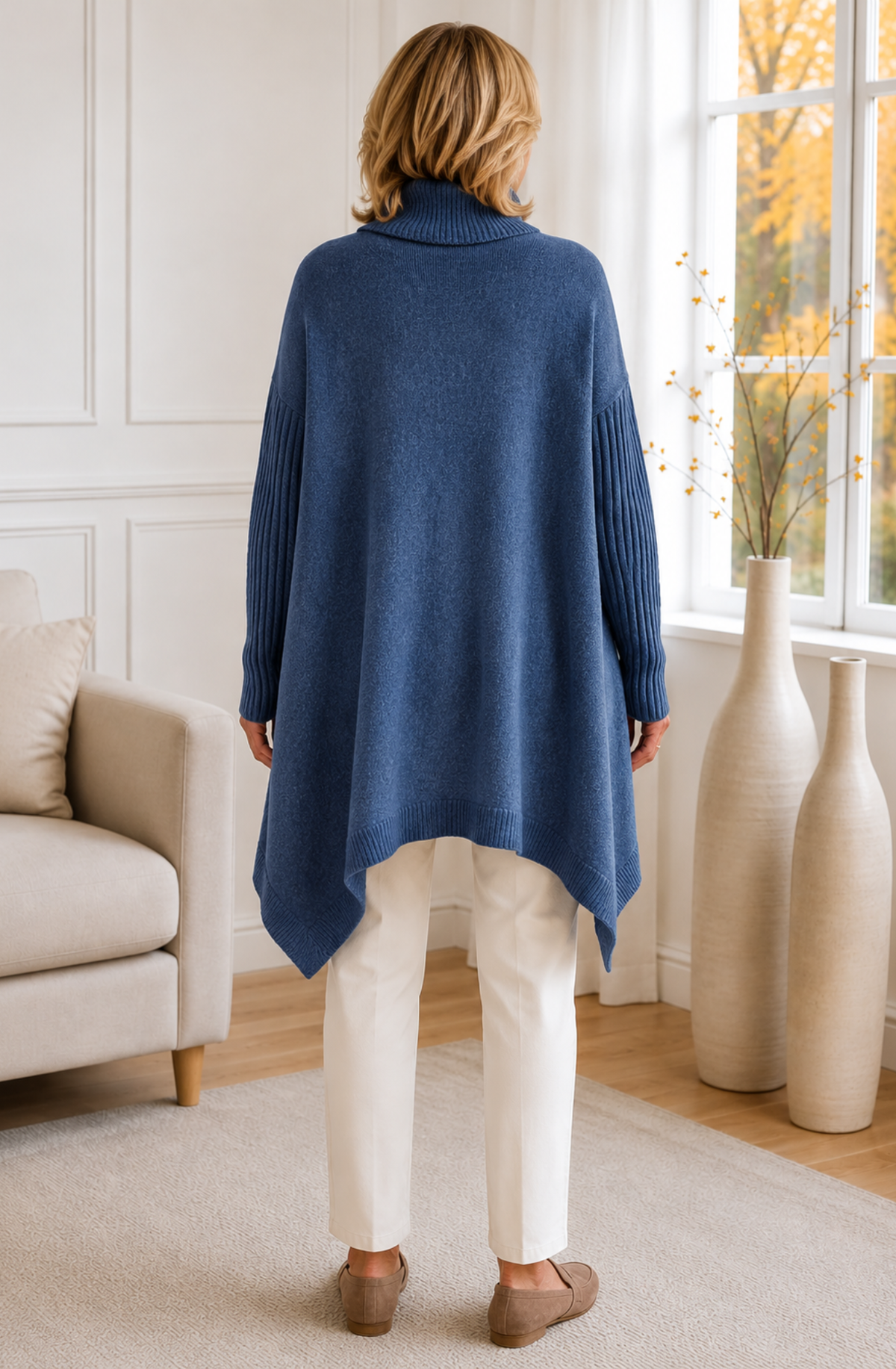 Elowen™ Asymmetrical Turtleneck Sweater