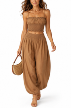 Yara™ | Smocked Crop Top & Wide-Leg Set