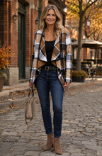 Sienna™ Plaid Draped Jacket