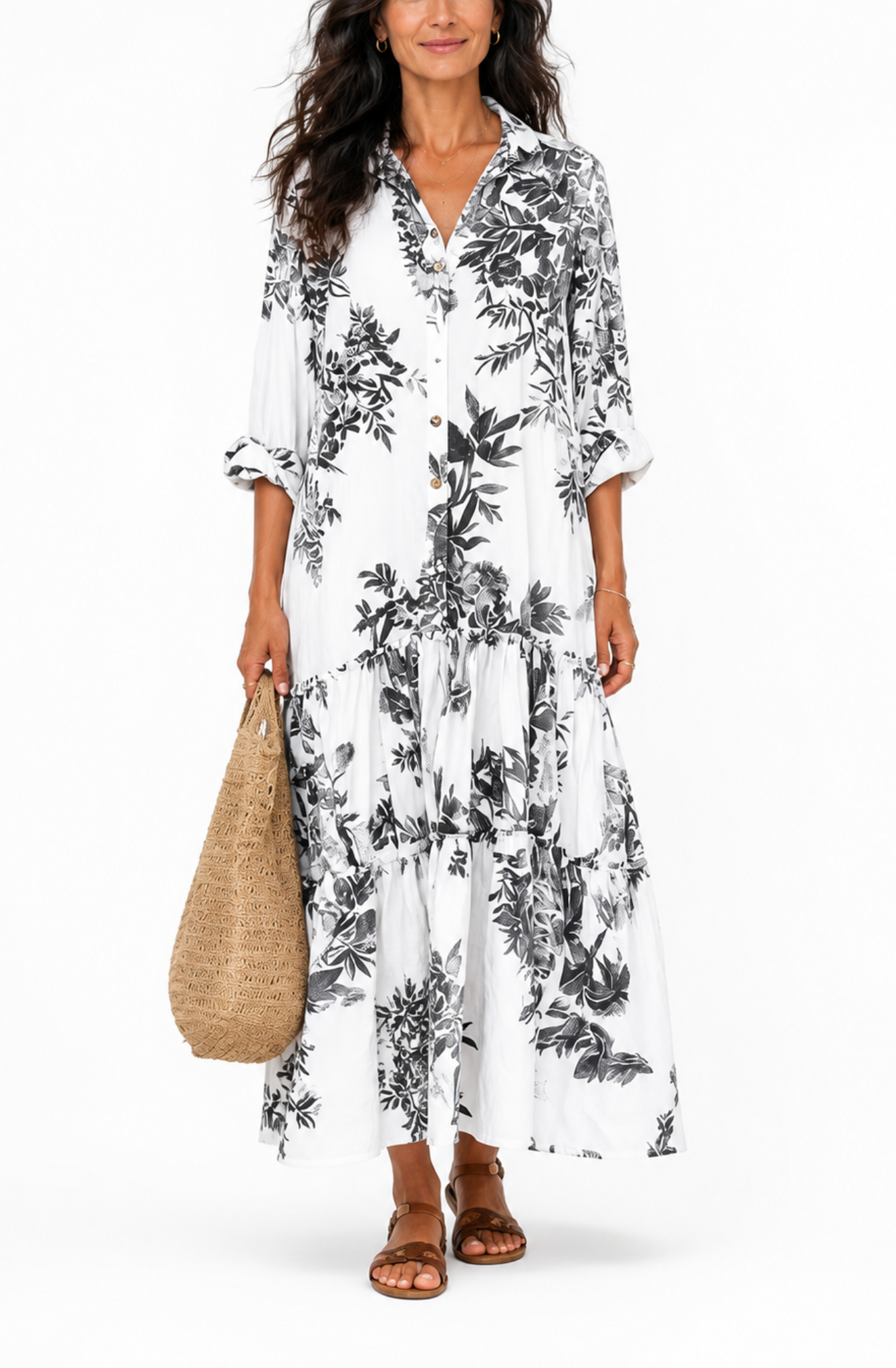 Mirella™ The Floral Shirt Dress