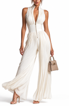 Elara™ | Pleated Wide-Leg Jumpsuit