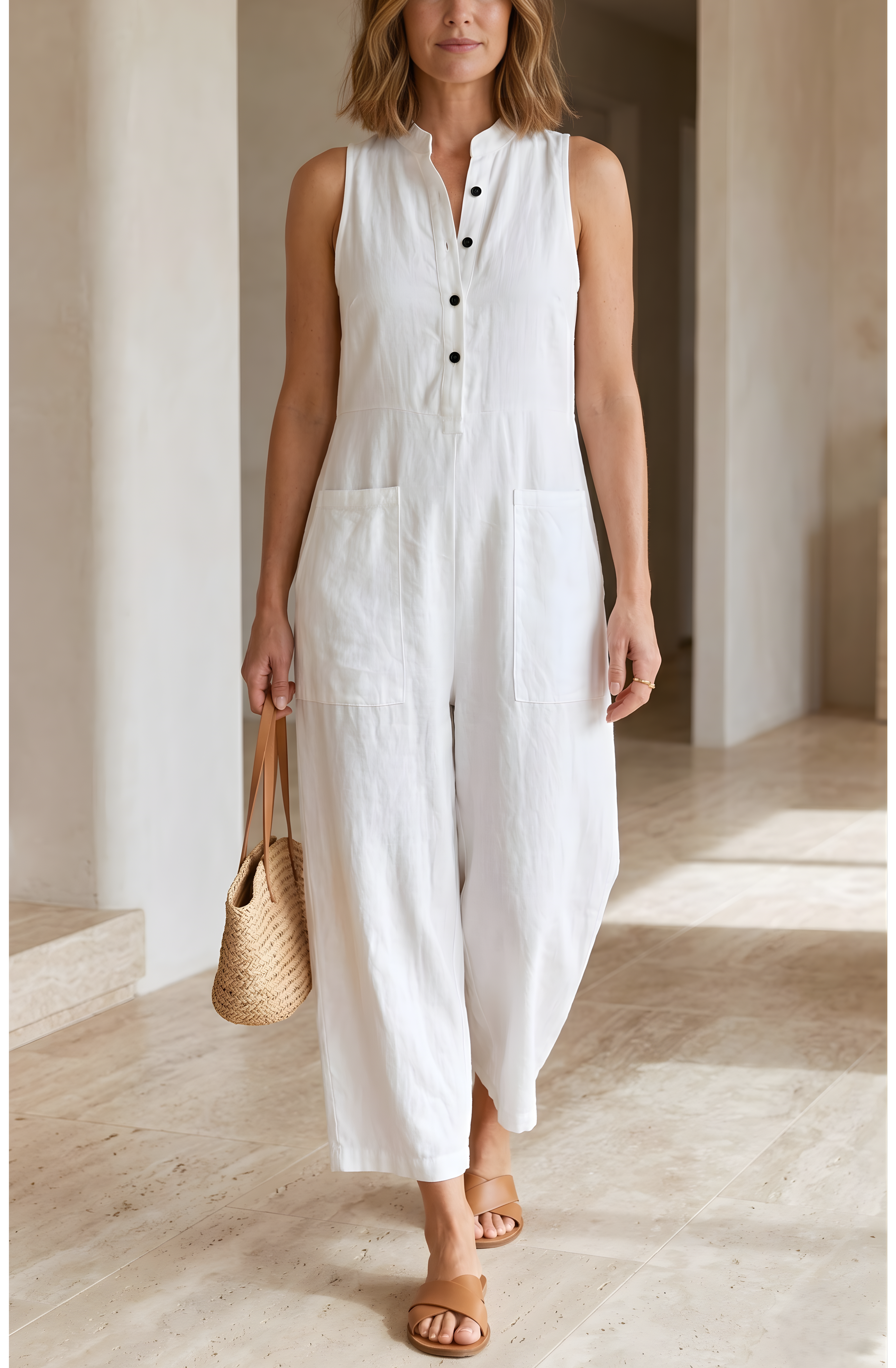Elena’s™ | Effortless Linen Jumpsuit