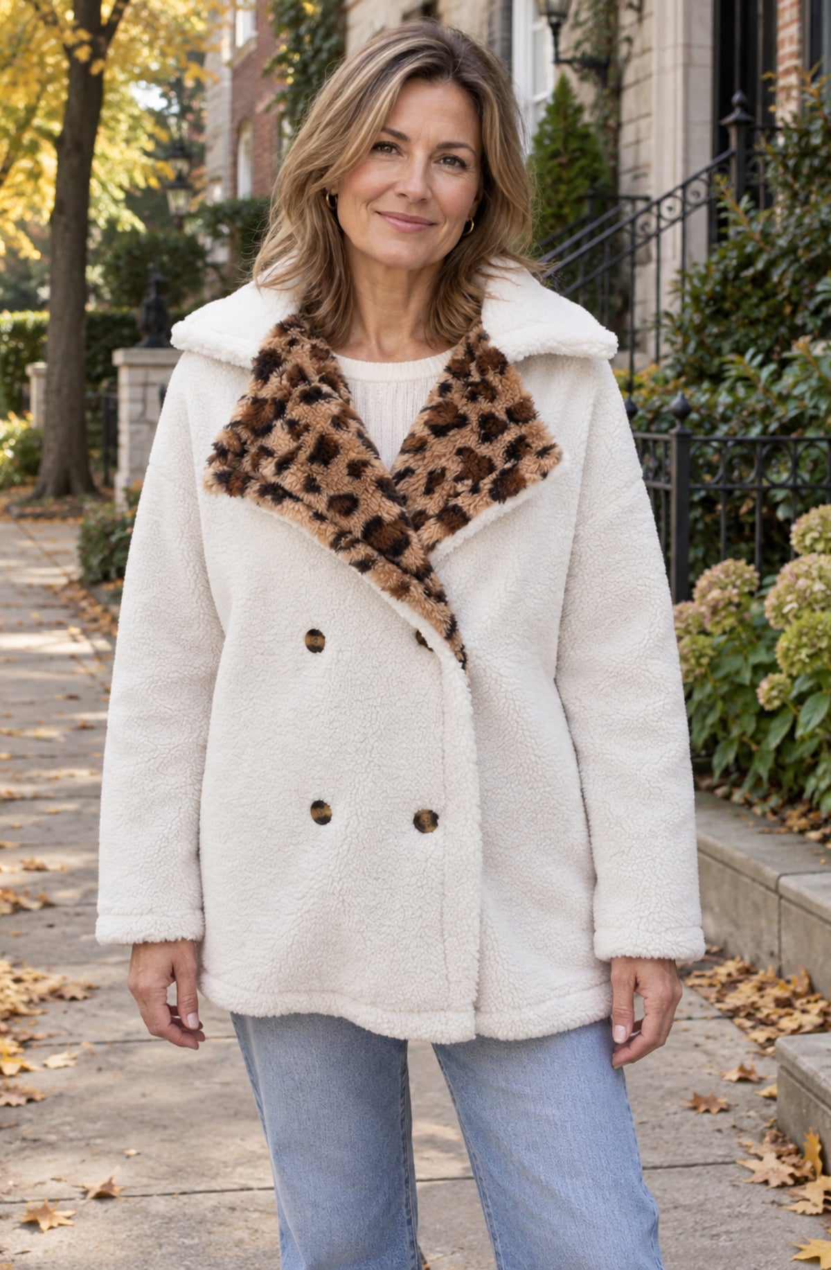 Marlowe™ Cozy Leopard Teddy Coat