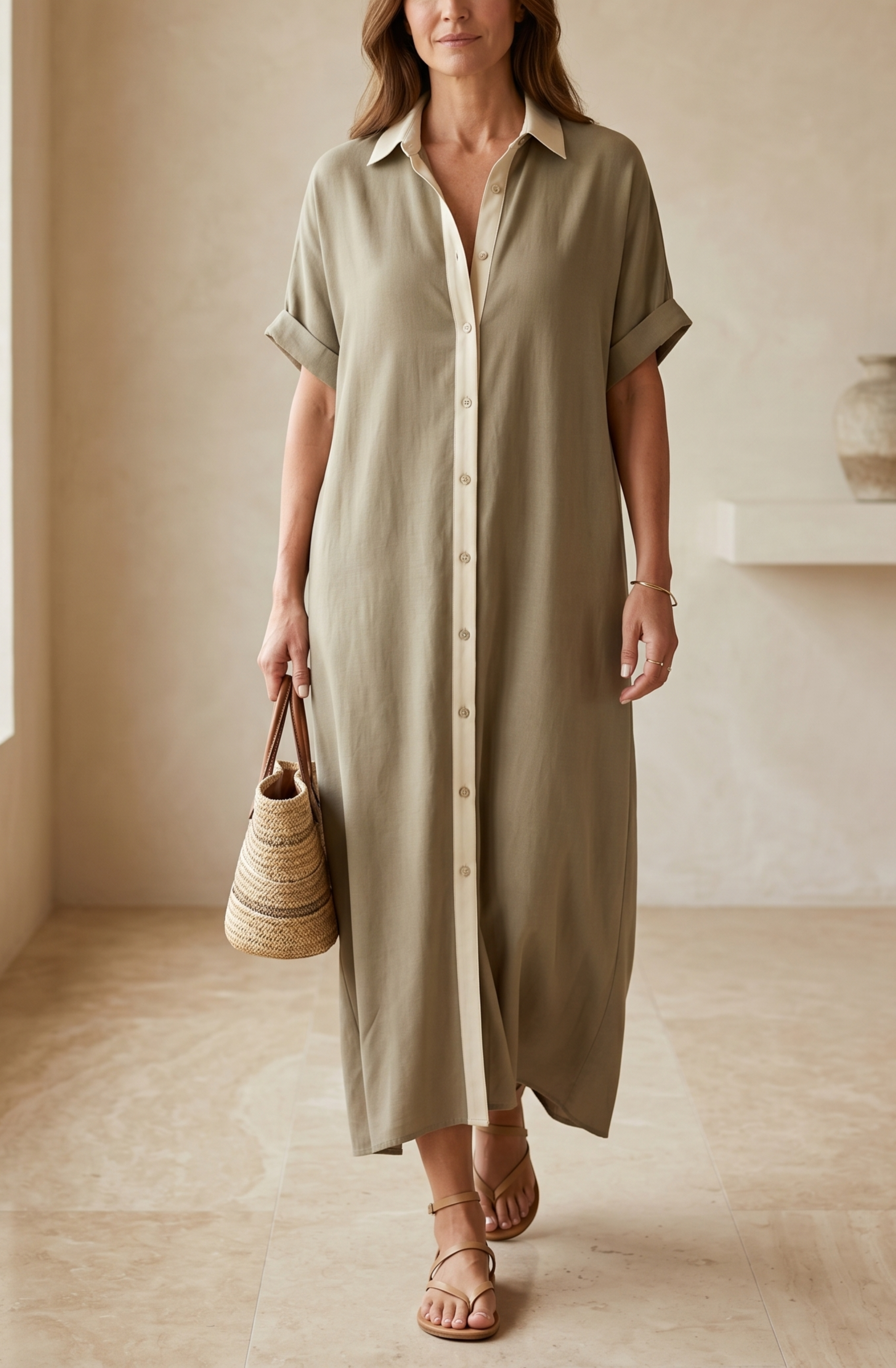 Amelia’s™ | Effortless Linen Shirt Dress