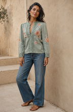 Elara’s™ | Boho Lace Floral Blouse