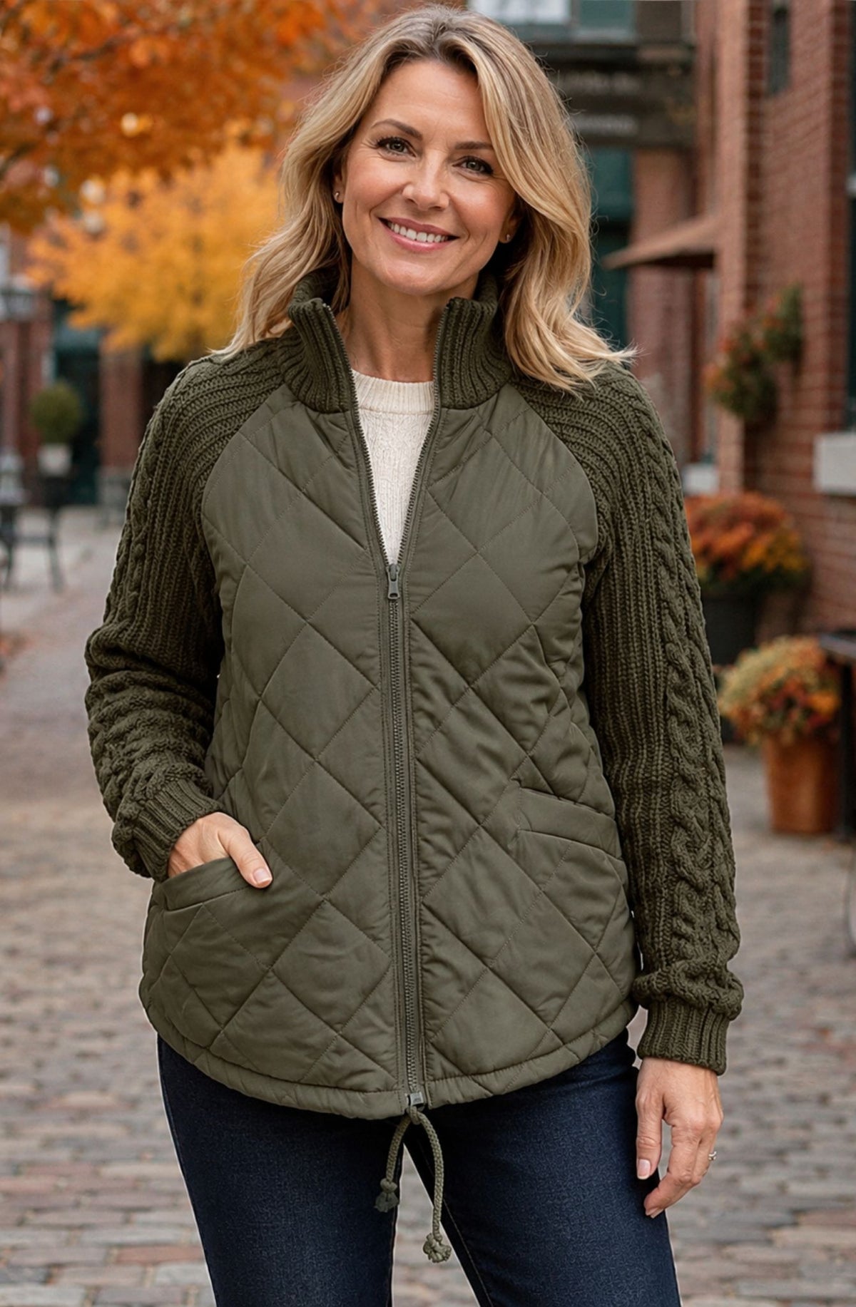 Sienna™ Quilted Knit Zip Jacket