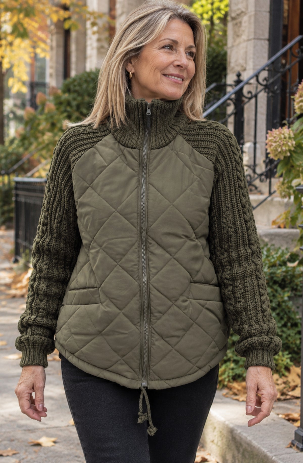 Sienna™ Quilted Knit Zip Jacket