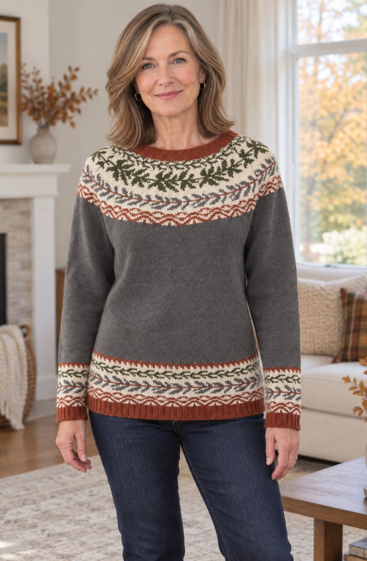 Linnea™ Nordic Pattern Knit Sweater