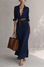 Isabella’s™ | Elegant Belted Maxi Dress