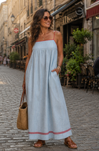 Lucia™ The Striped Strappy Maxi Dress