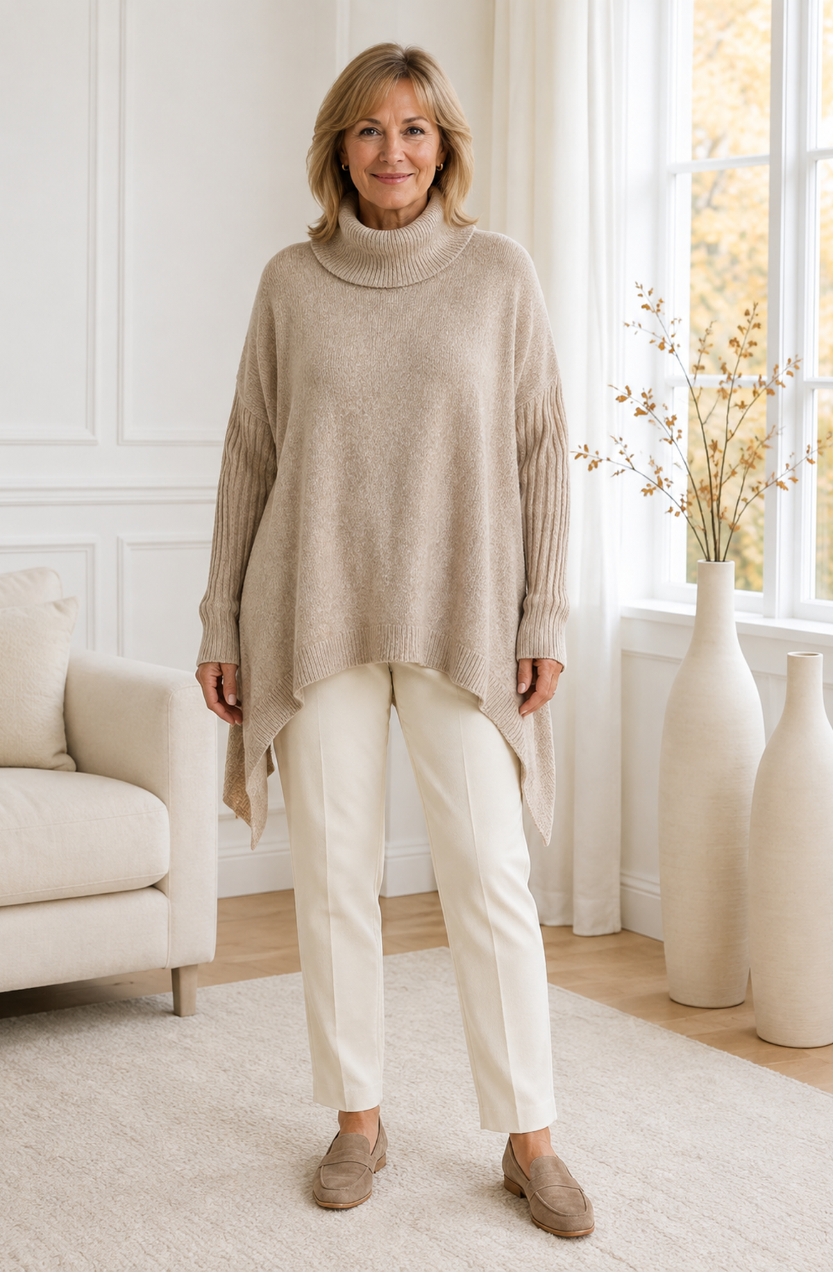 Elowen™ Asymmetrical Turtleneck Sweater