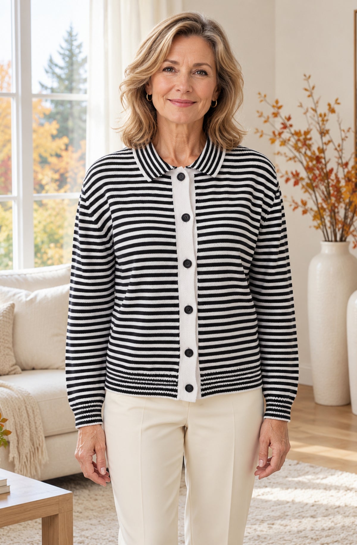 Amélie™ Striped Button Cardigan