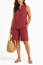 Mira™ | Linen-Look Sleeveless Short Set