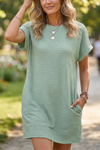 LUNARA™ – Relaxed Textured Pocket Summer Dress