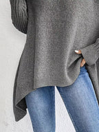 Turtleneck Dropped Shoulder Sweater