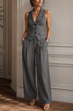 Valentina's™ | Tailored Vest & Wide-Leg Trouser Set