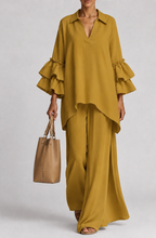 Celeste™ | Ruffle Sleeve Wide-Leg Set