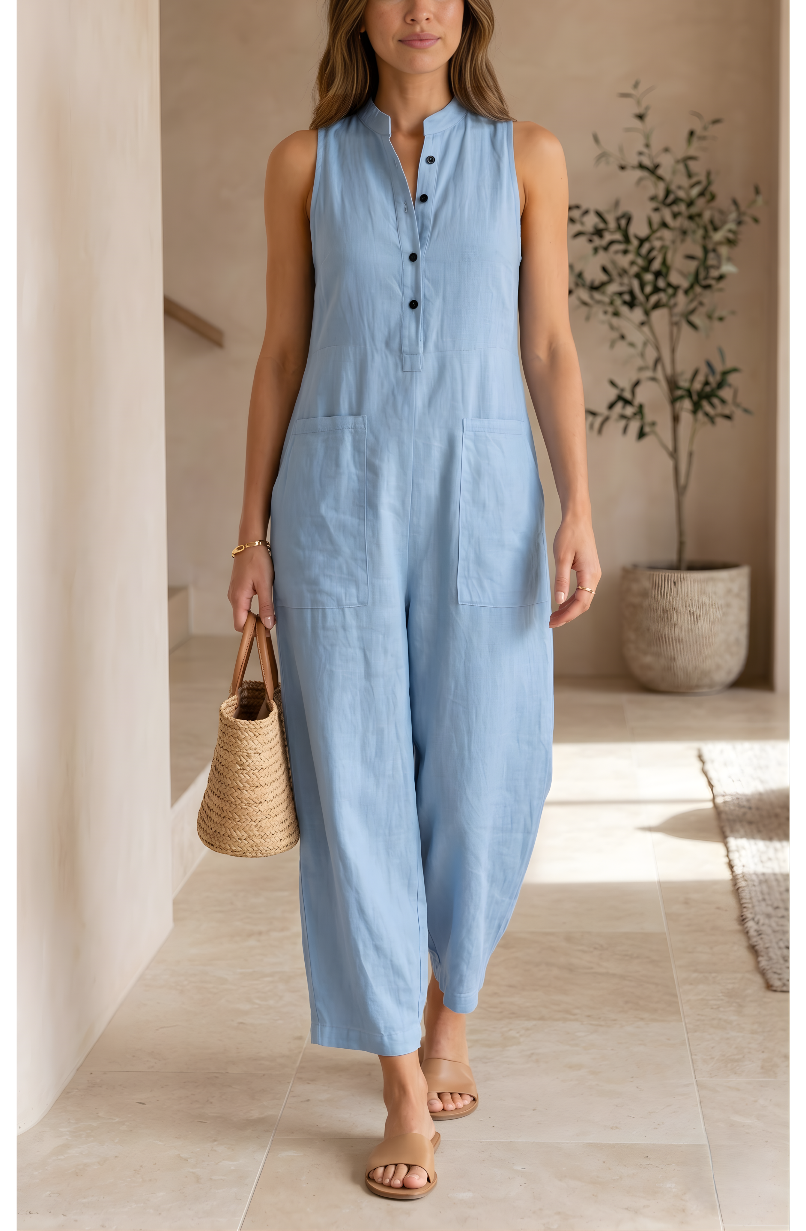 Elena’s™ | Effortless Linen Jumpsuit