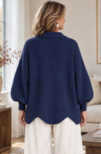 Camille™ Gold-Button Collared Cardigan