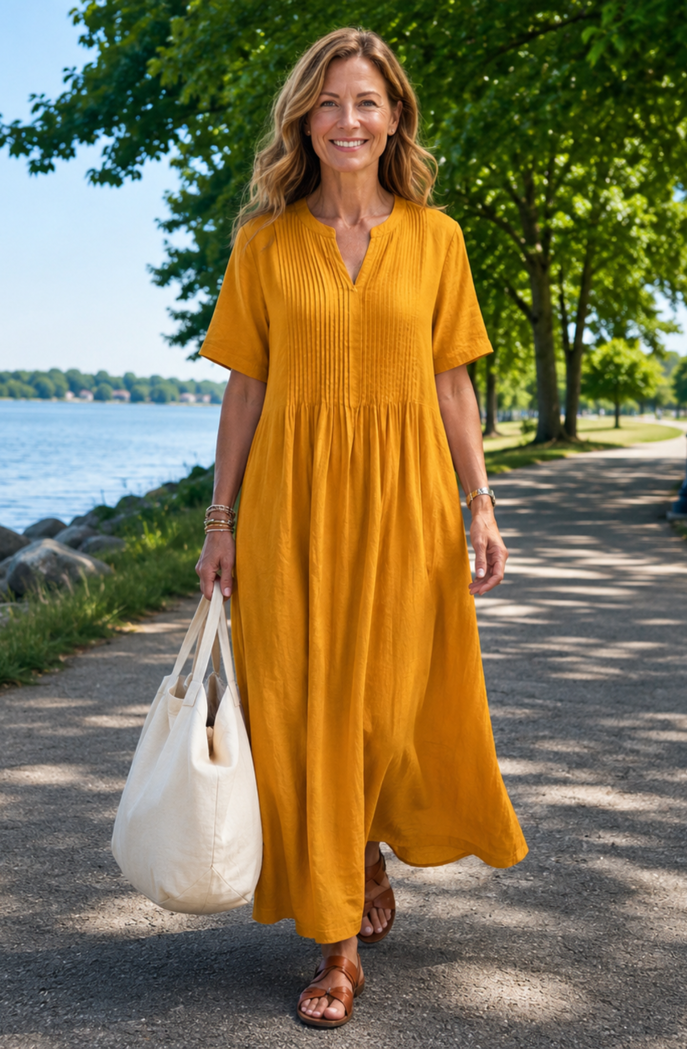 Celeste™ Graceful Pleated Maxi Dress