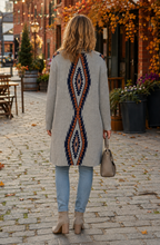 Wyoming Grey Long Cardigan Blanket Sweater