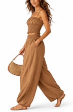 Yara™ | Smocked Crop Top & Wide-Leg Set