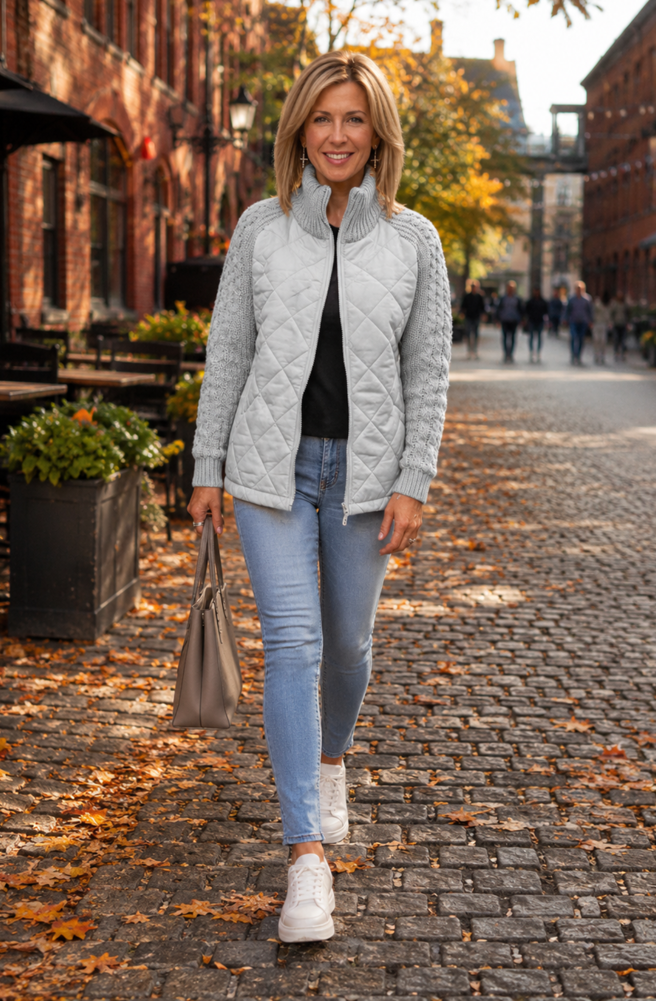 Victoria | Casual Gebreide Fleece Jas