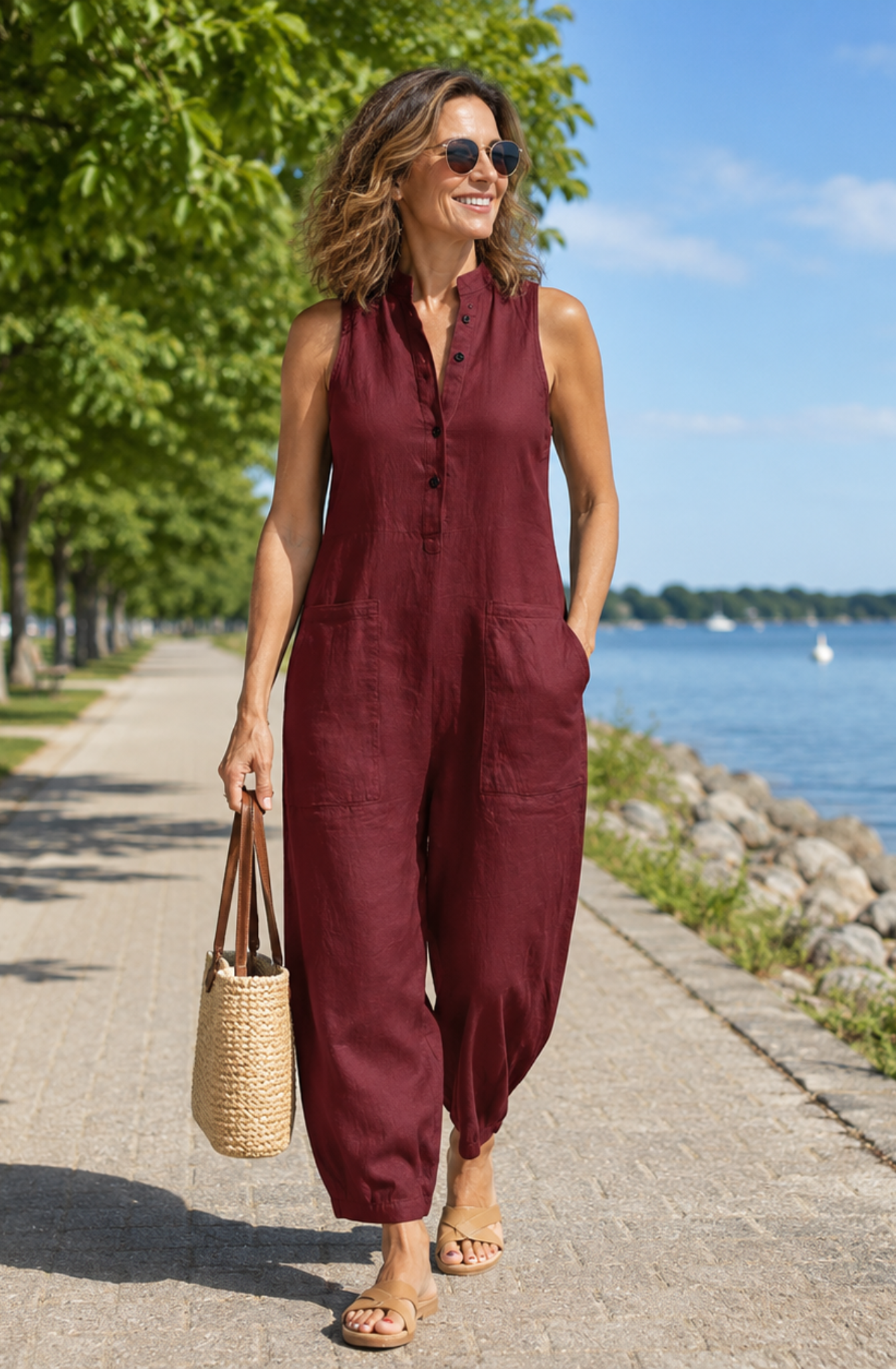 Arielle™ | Effortless Button Jumpsuit