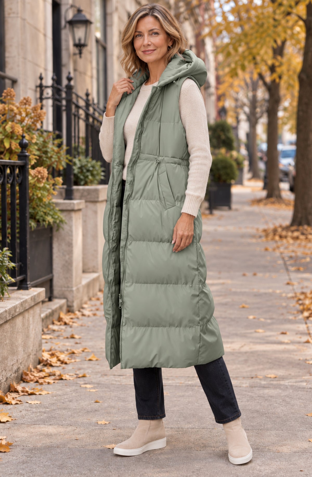 Valenne™ Maxi Hooded Puffer Vest