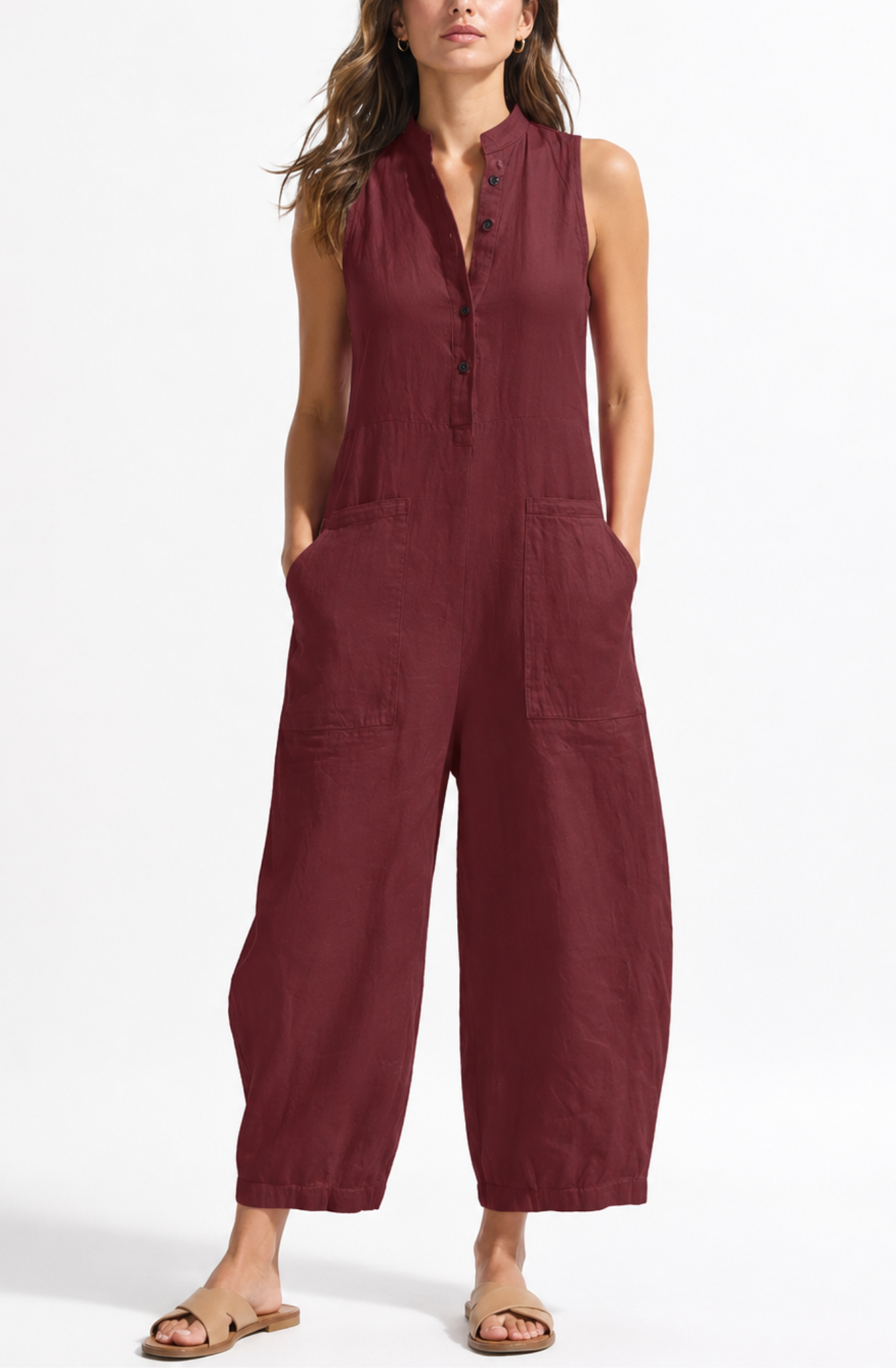 Elena’s™ | Effortless Linen Jumpsuit