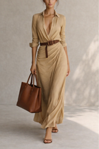 Isabella’s™ | Elegant Belted Maxi Dress