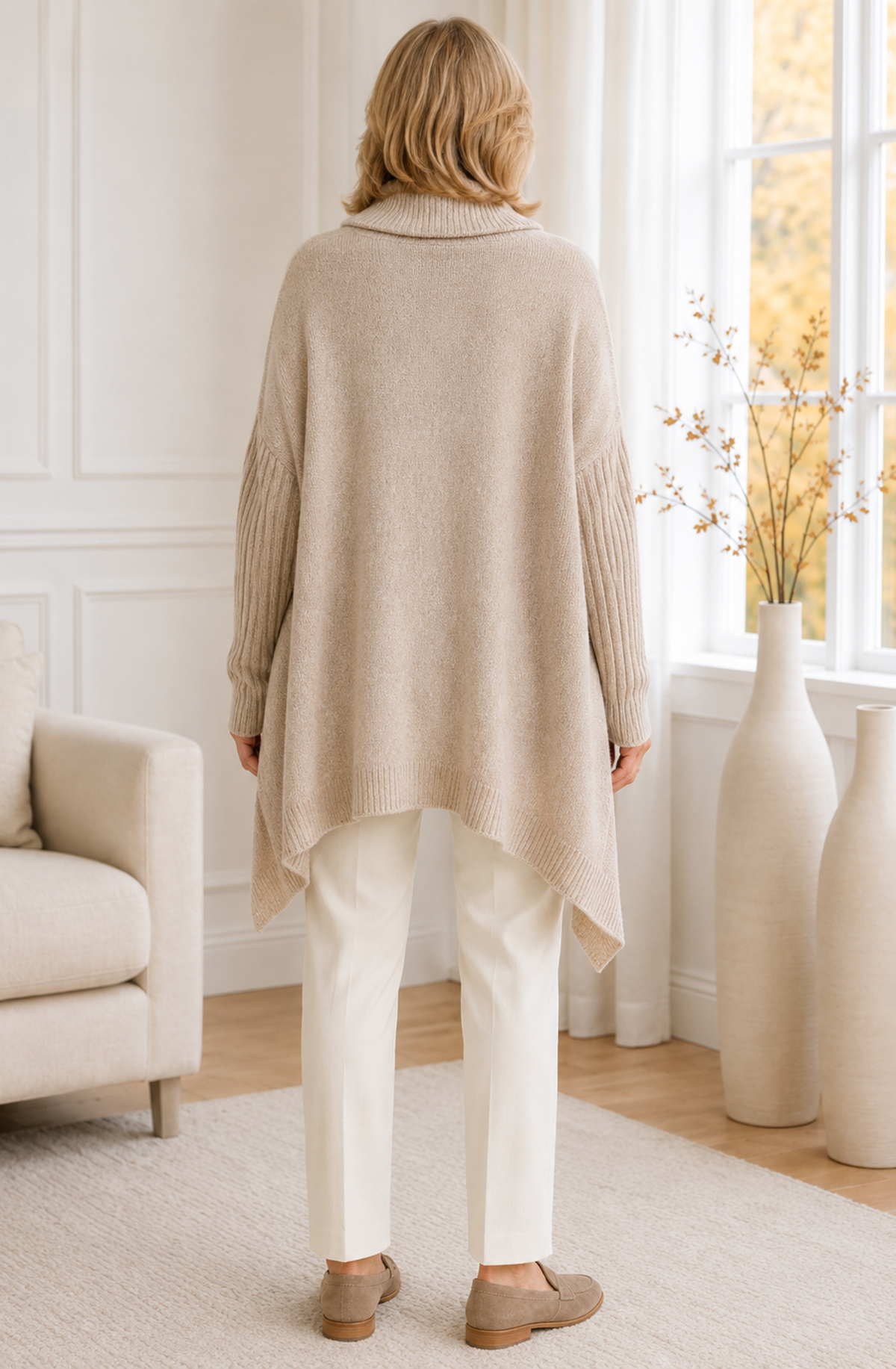 Elowen™ Asymmetrical Turtleneck Sweater