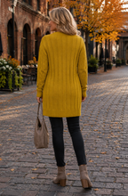 Cable-Knit Button Down Cardigan with Pockets