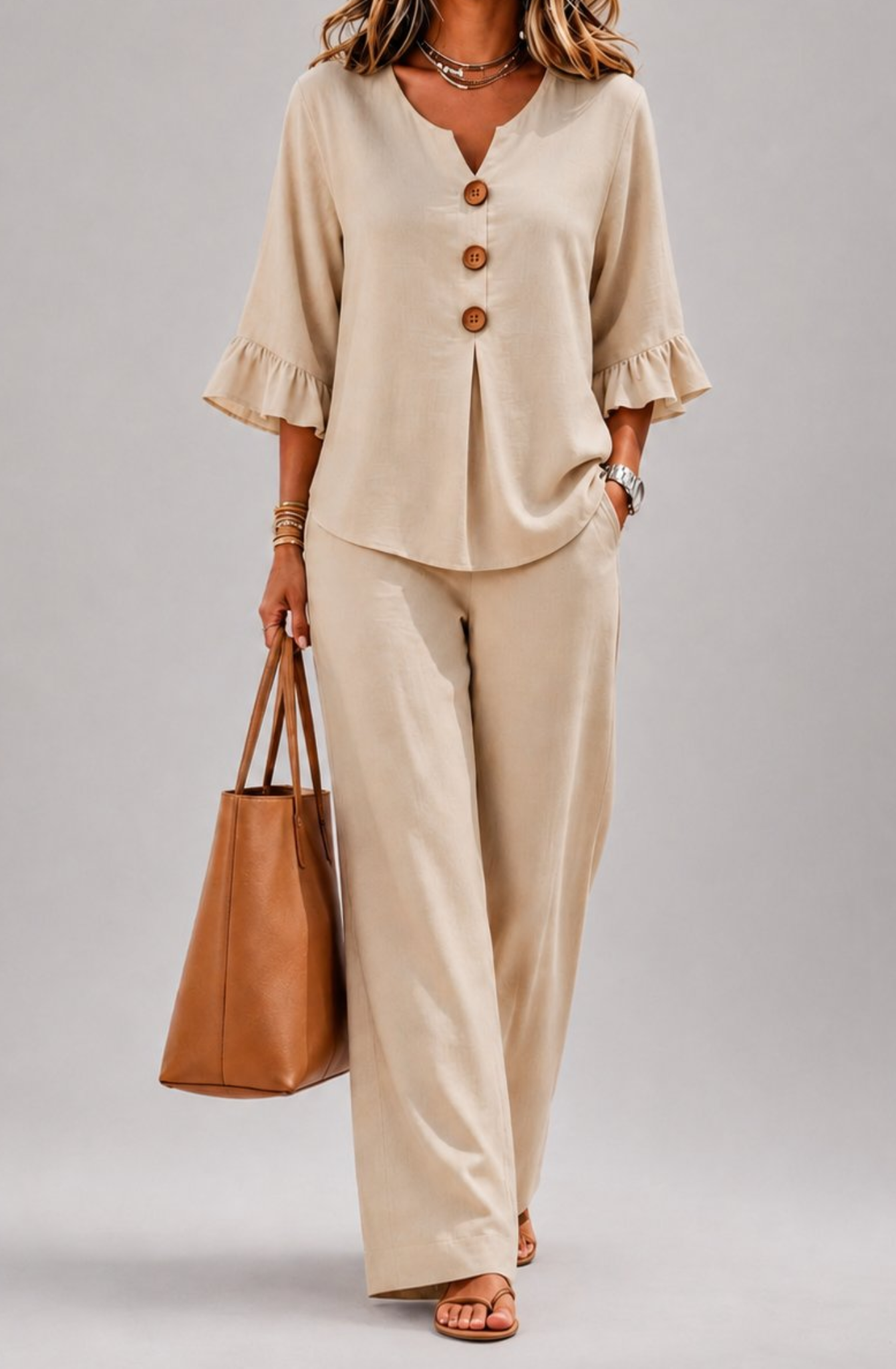 Amelia™ | Effortless Ruffle Two-Piece Set