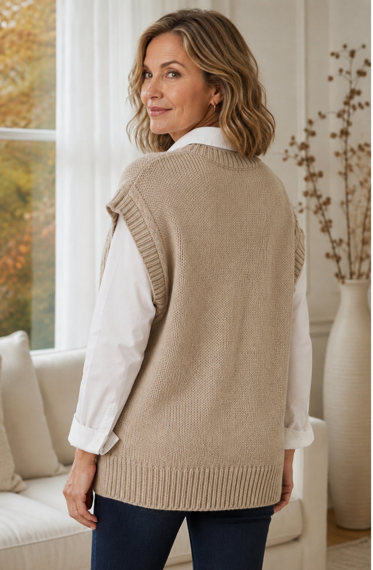 Camille™ Cable Knit Sweater Vest