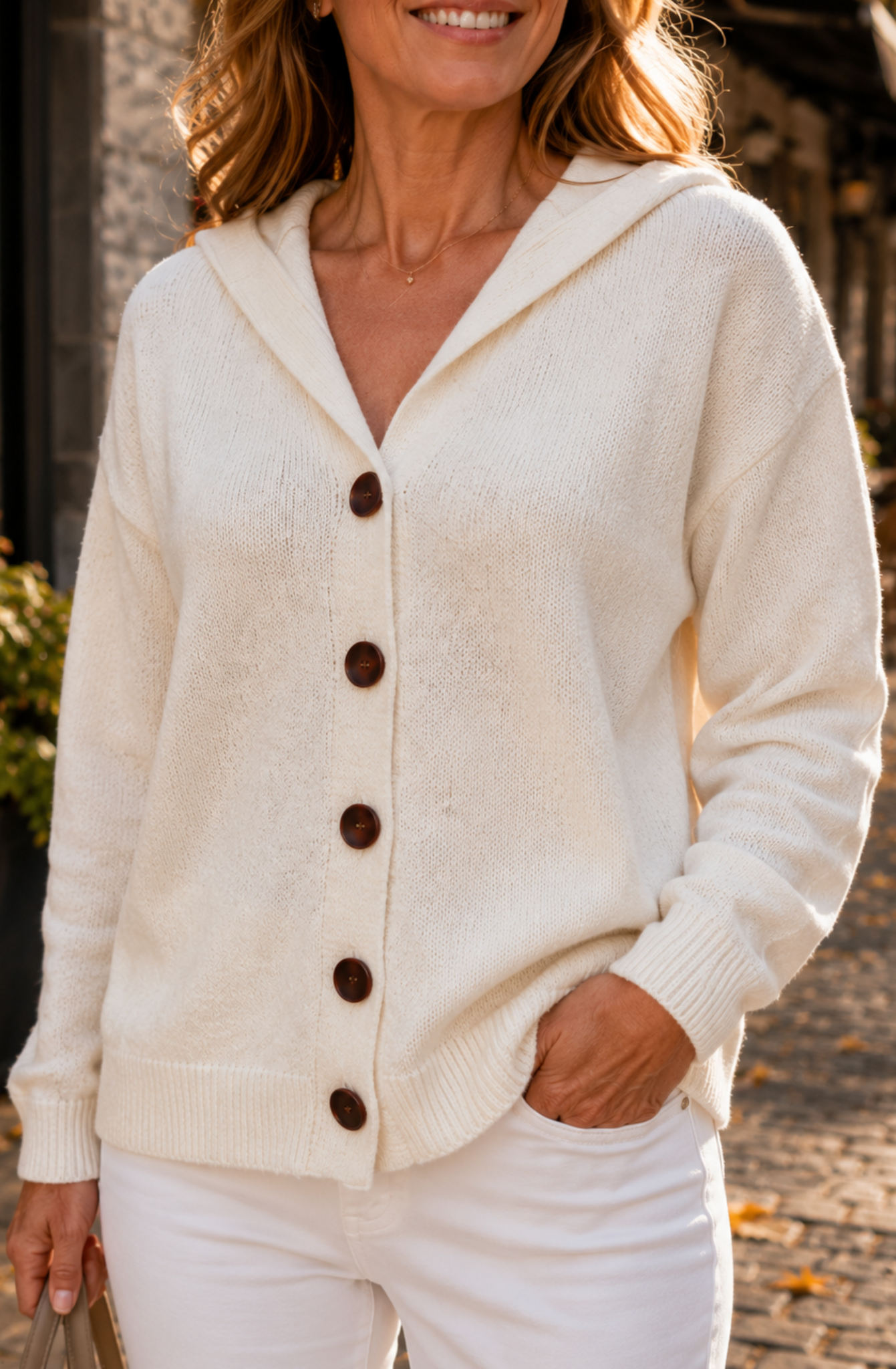 Amélie™ | Relaxed Hooded Knit Cardigan
