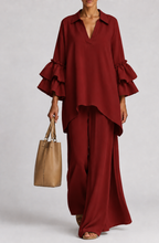 Celeste™ | Ruffle Sleeve Wide-Leg Set