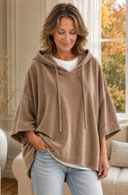 Élodie™ Oversized Velvet Hooded Top