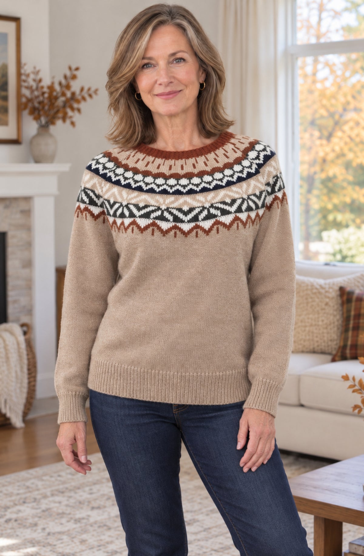 Linnea™ Nordic Pattern Knit Sweater