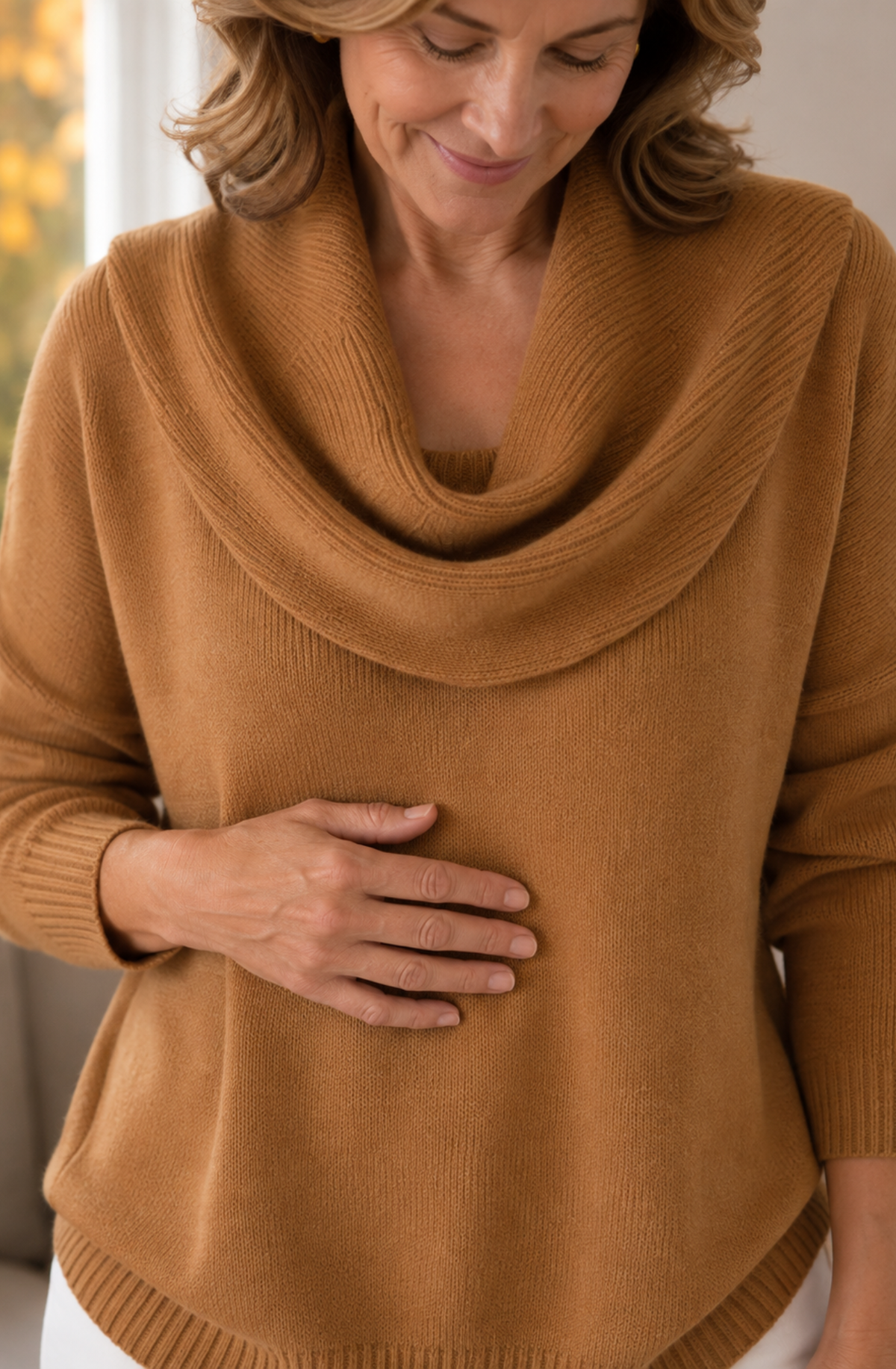Solène™ Draped Cowl Neck Sweater