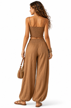 Yara™ | Smocked Crop Top & Wide-Leg Set