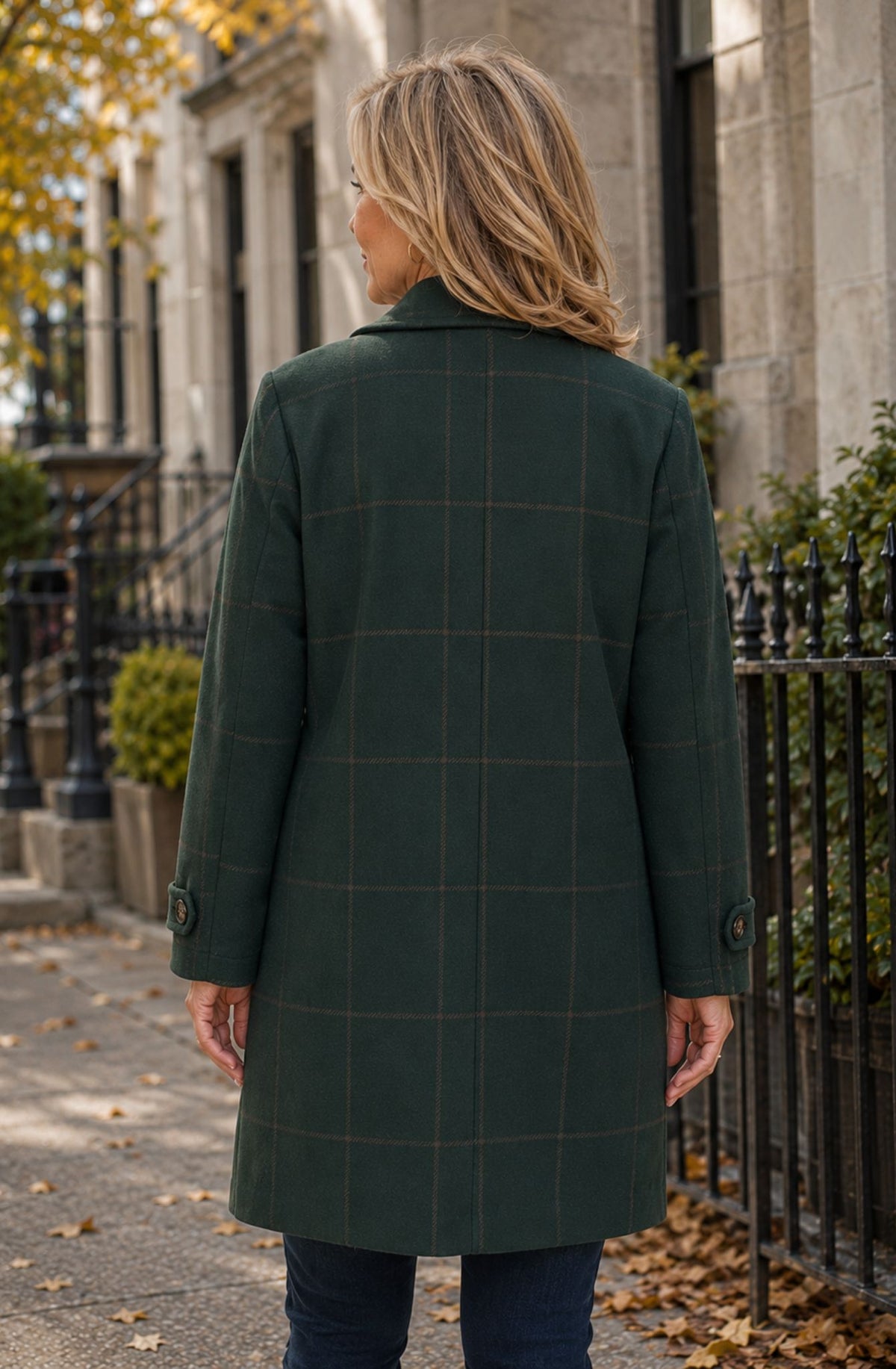 Marlena™ Classic Checked Long Coat