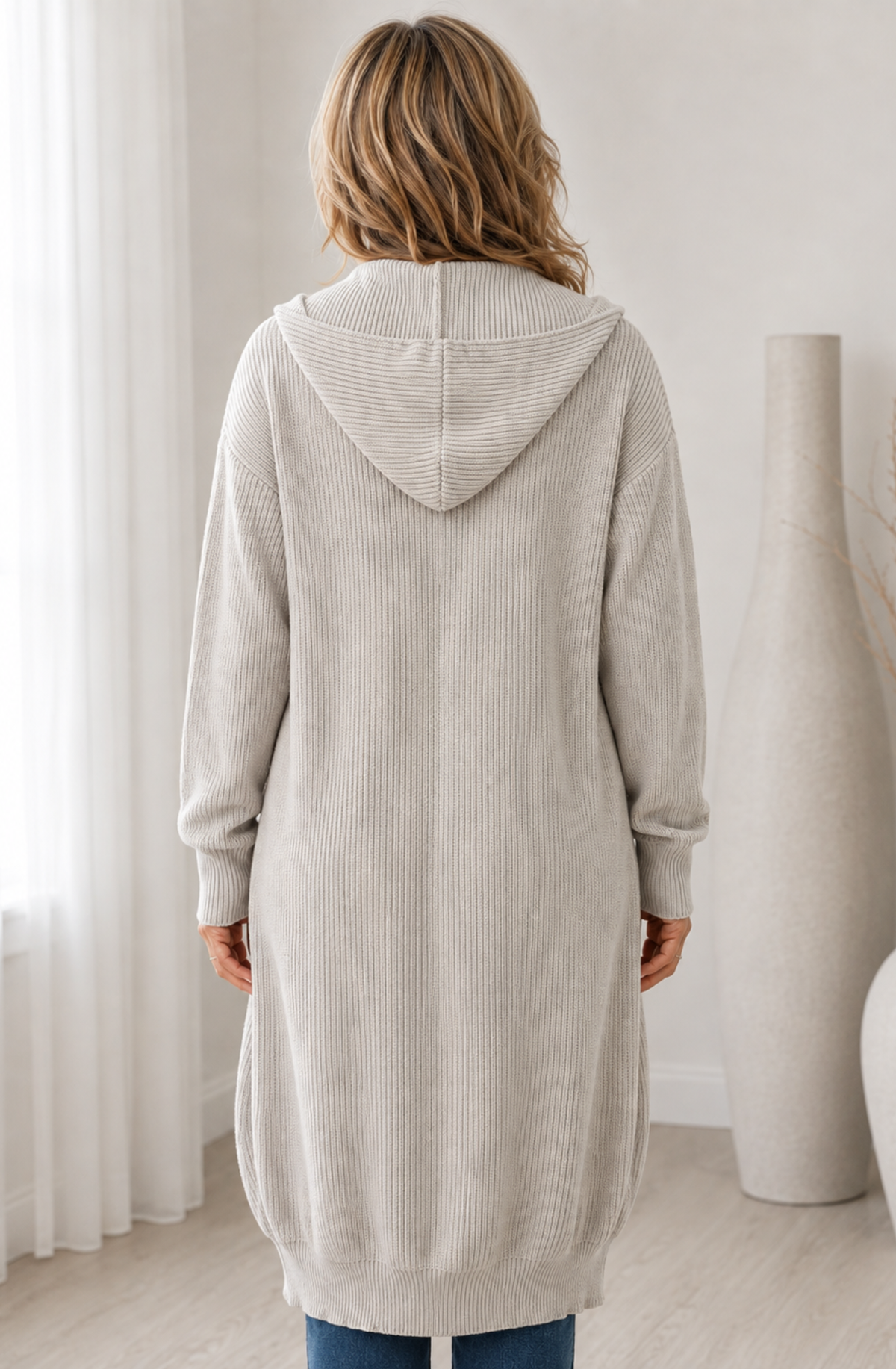 Élodie™ Elegant Long Knit Cardigan