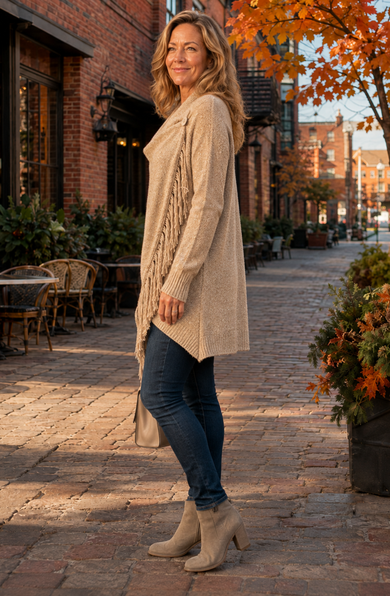 Sienna™ Fringe Wrap Knit Sweater